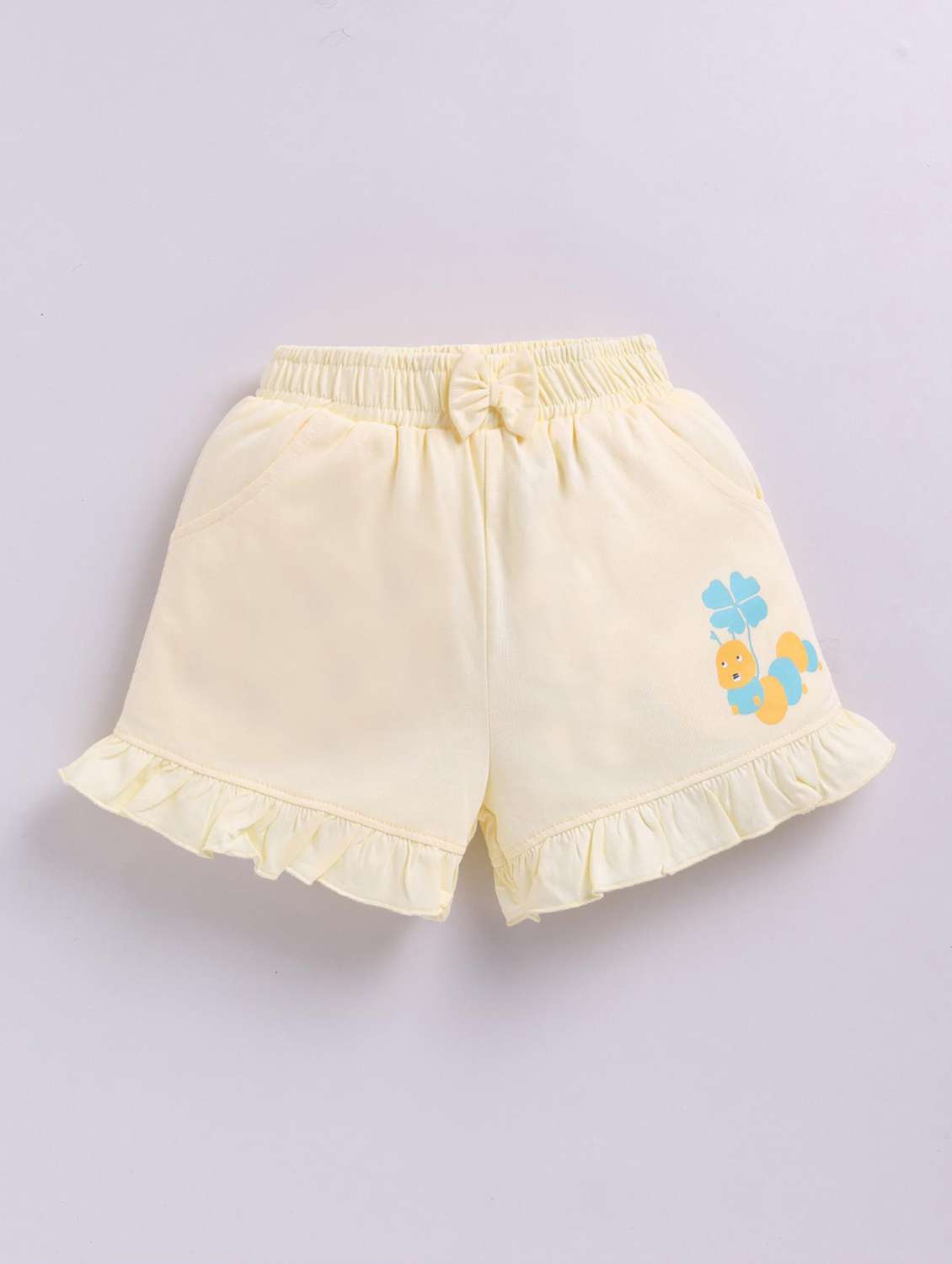 kids printed mid rise shorts