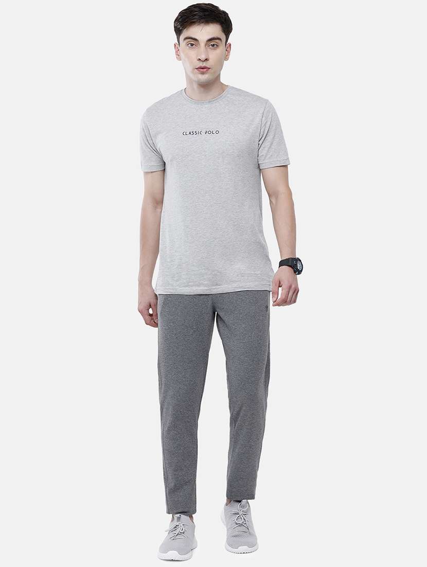 men solid mid rise full length track pant - 22338183 -  Standard Image - 3