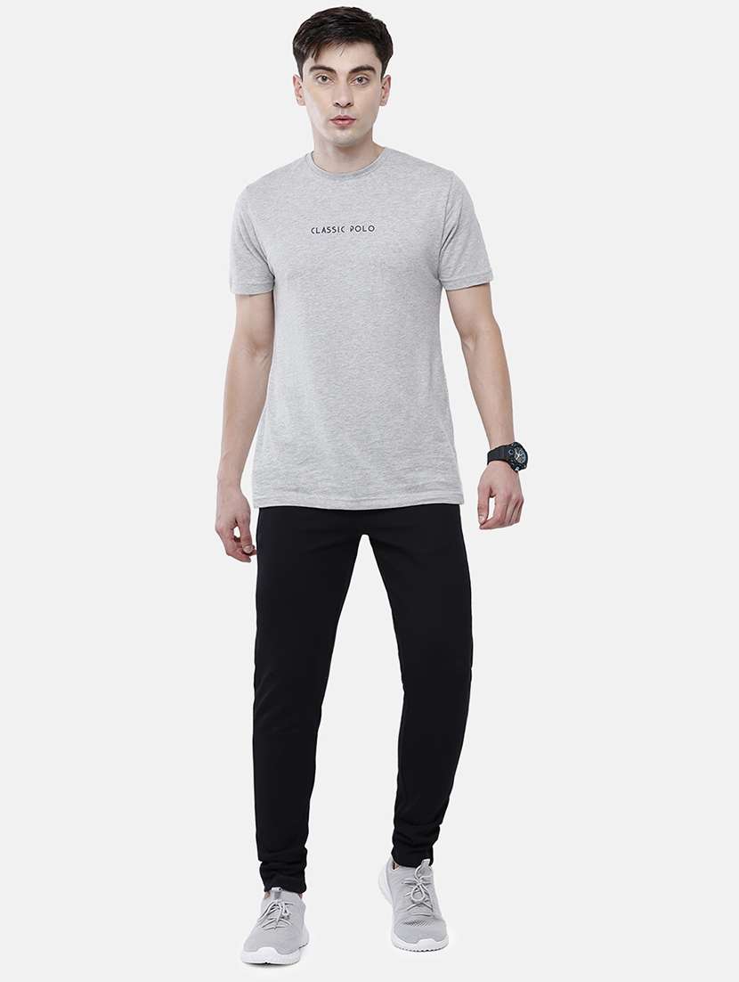 men solid mid rise full length track pant - 22338184 -  Standard Image - 3