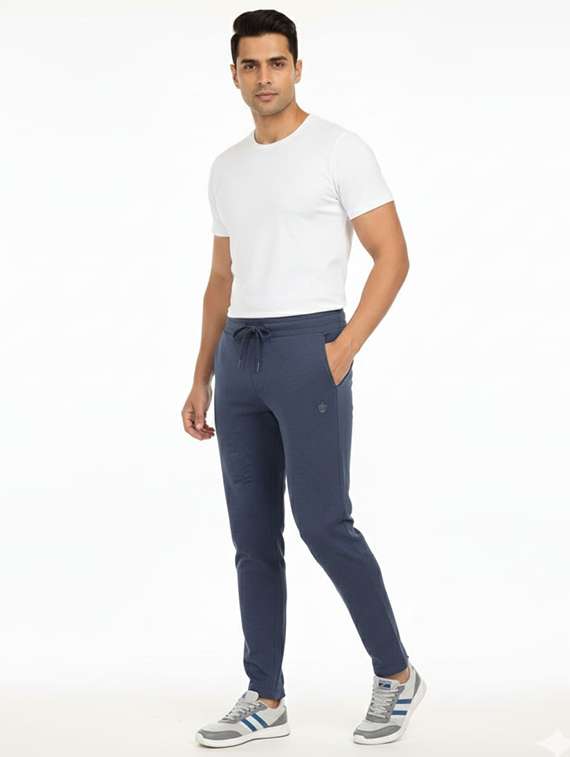 men solid mid rise full length track pant - 22338185 -  Standard Image - 3