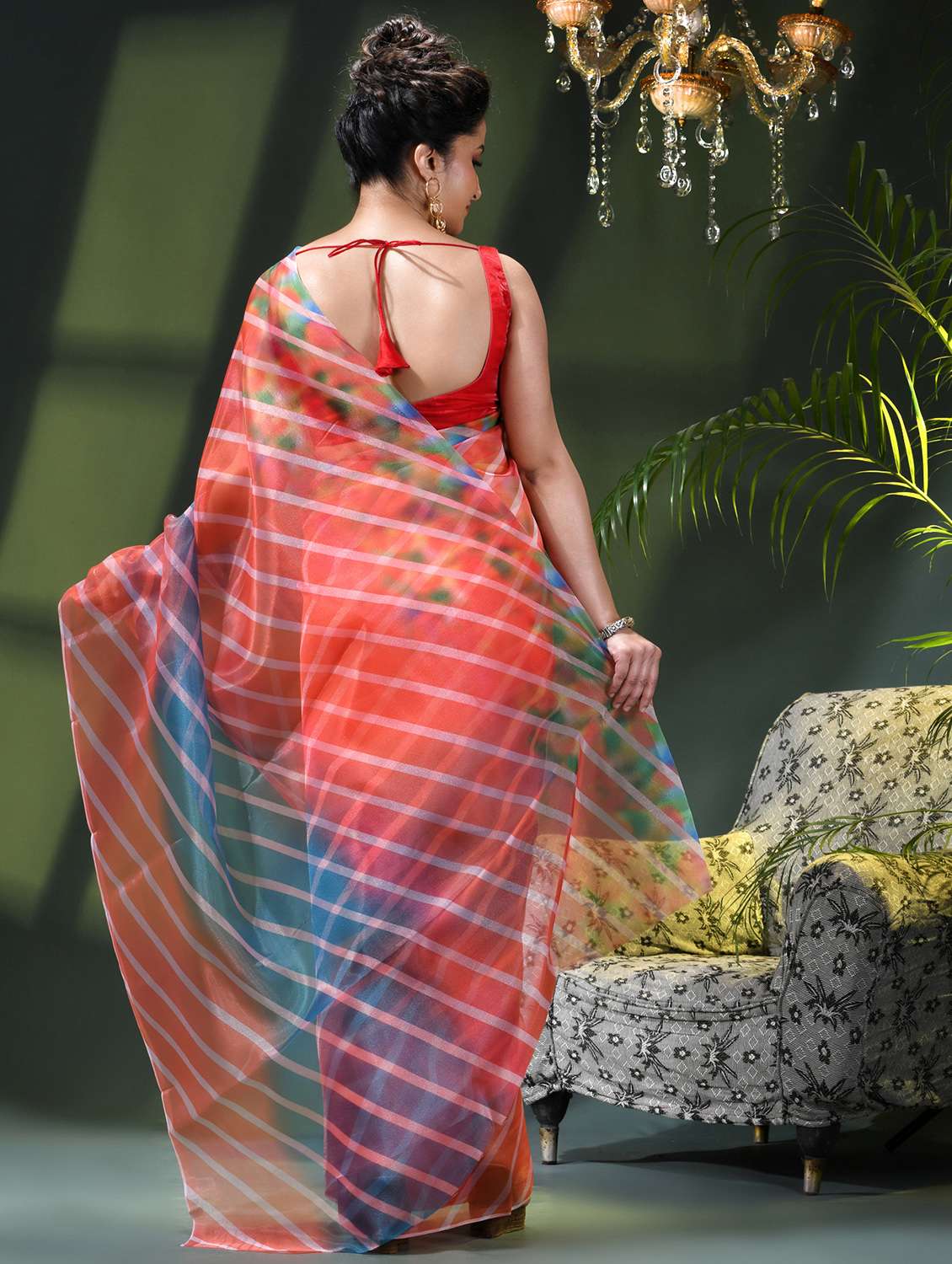 women printed casual wear saree - 22338206 -  Standard Image - 3