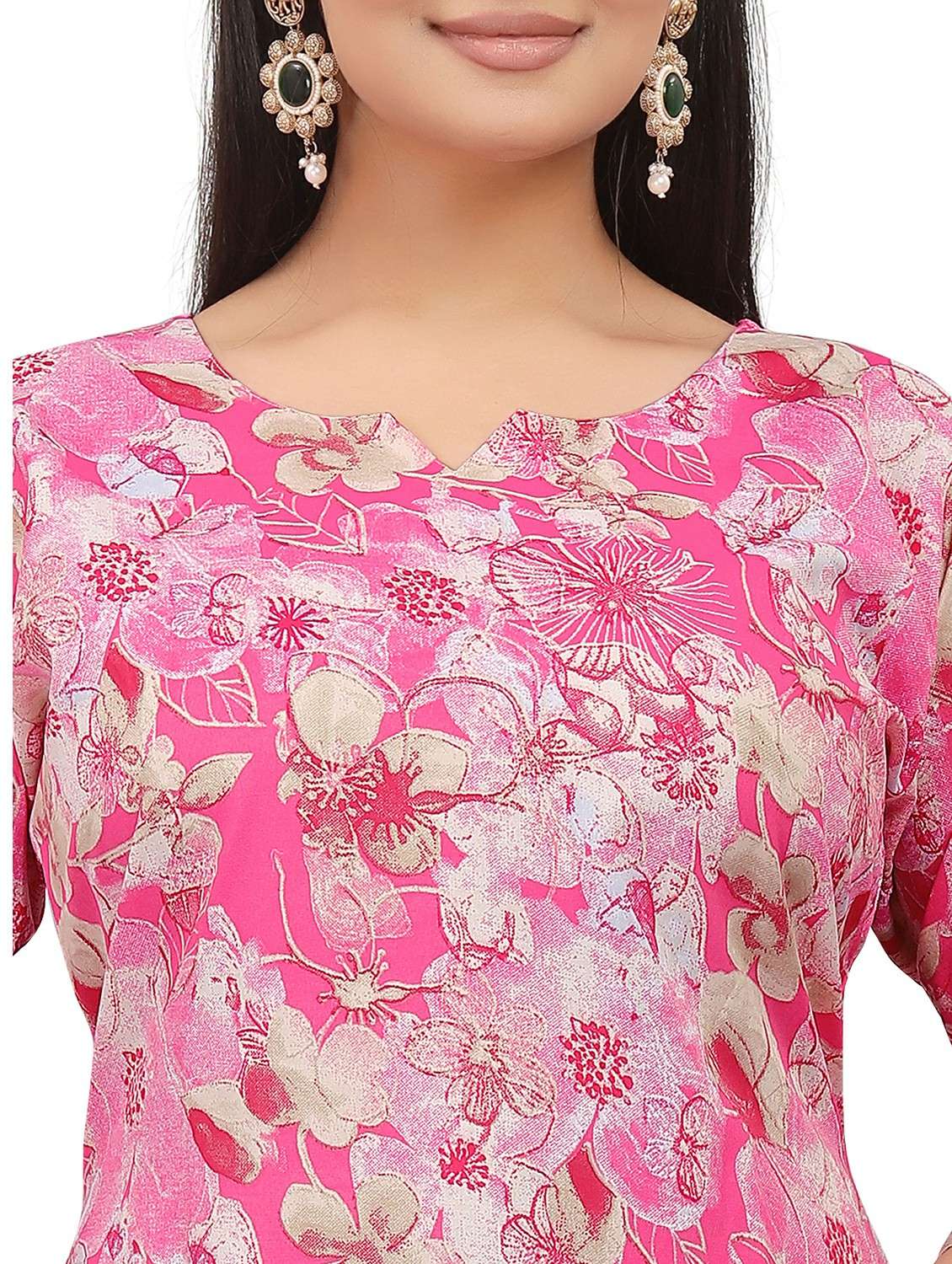 women printed three quarter sleeve co-ord set - 22338232 -  Standard Image - 3