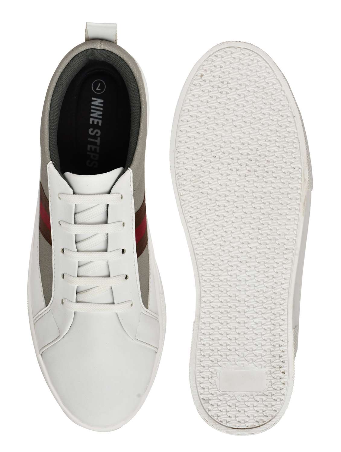 men white lace-up sneaker - 22338387 -  Standard Image - 5