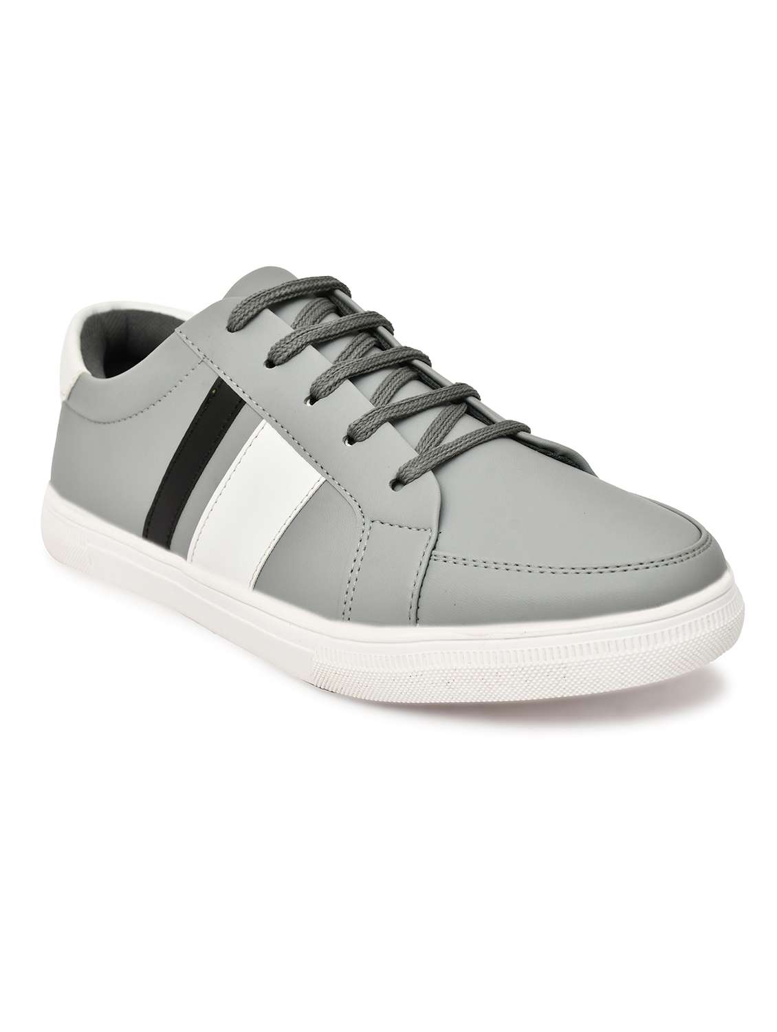 men grey lace-up sneaker - 22338389 -  Standard Image - 3