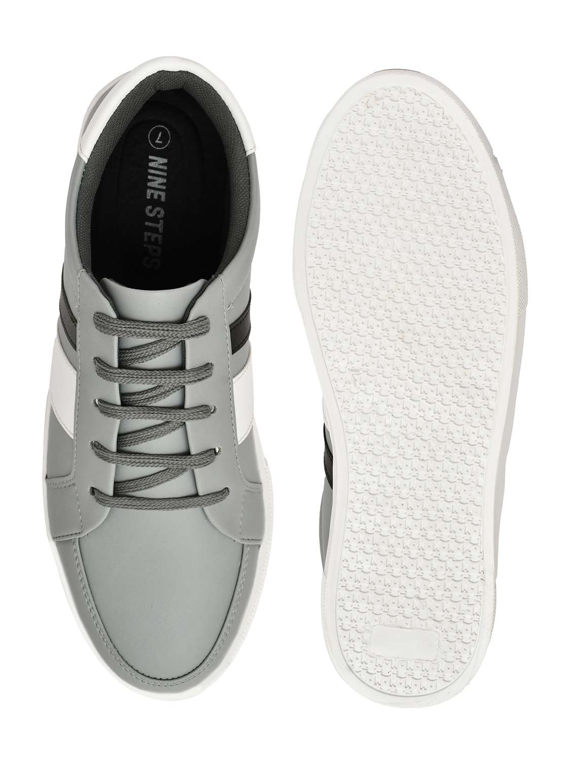 men grey lace-up sneaker - 22338389 -  Standard Image - 5