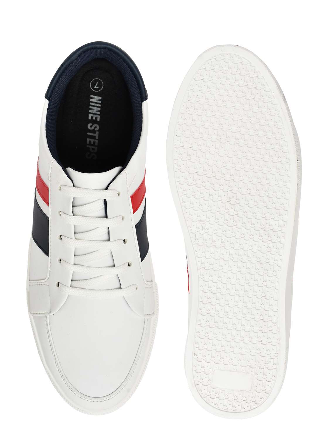 men white lace-up sneaker - 22338390 -  Standard Image - 5