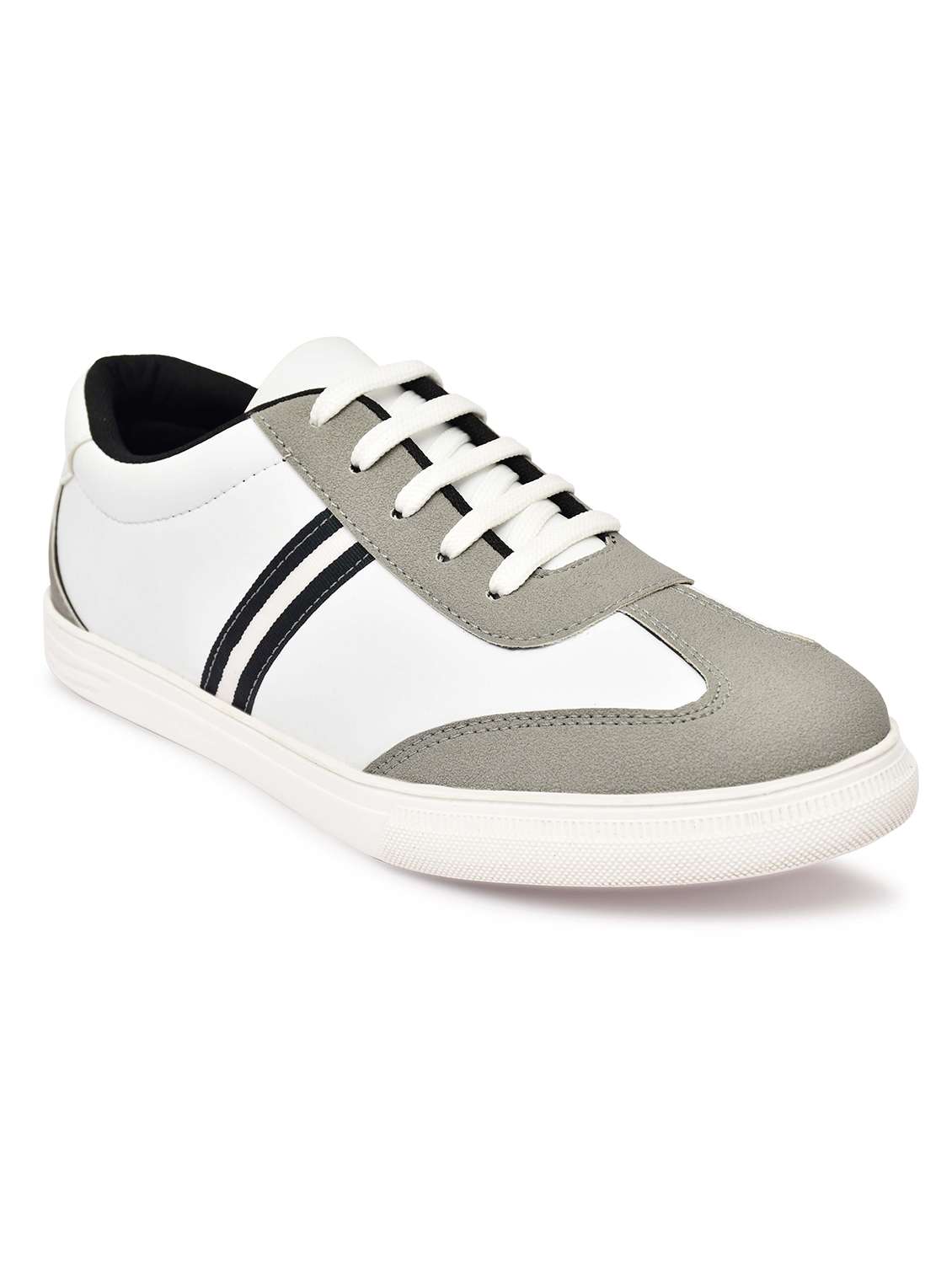 men white lace-up sneaker - 22338393 -  Standard Image - 3