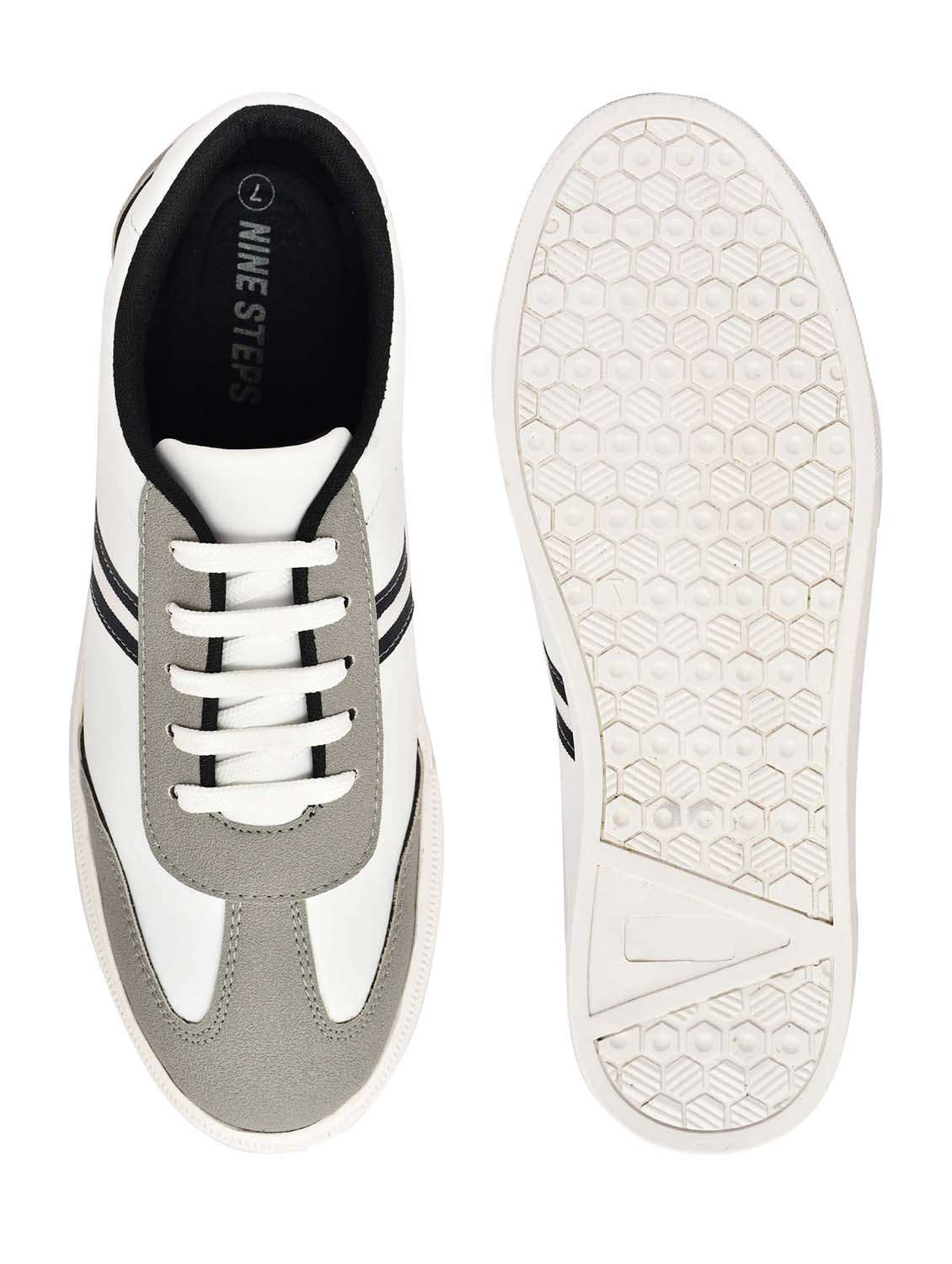men white lace-up sneaker - 22338393 -  Standard Image - 5