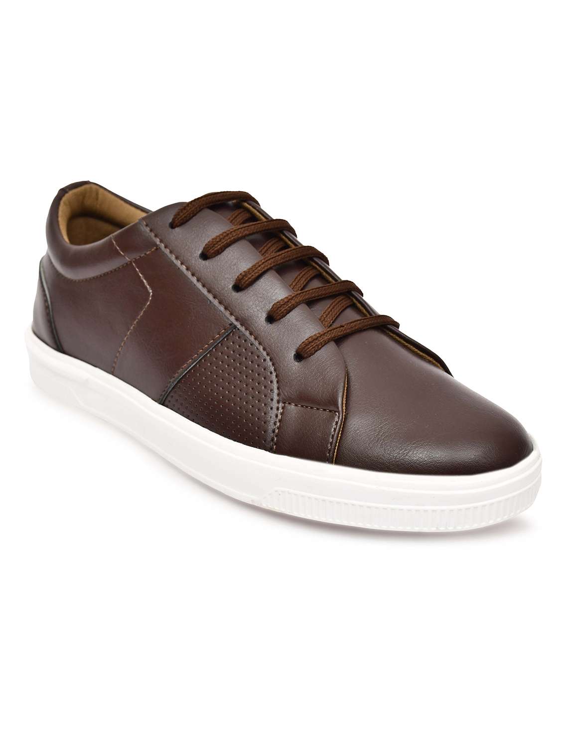 men brown lace-up sneaker - 22338398 -  Standard Image - 3
