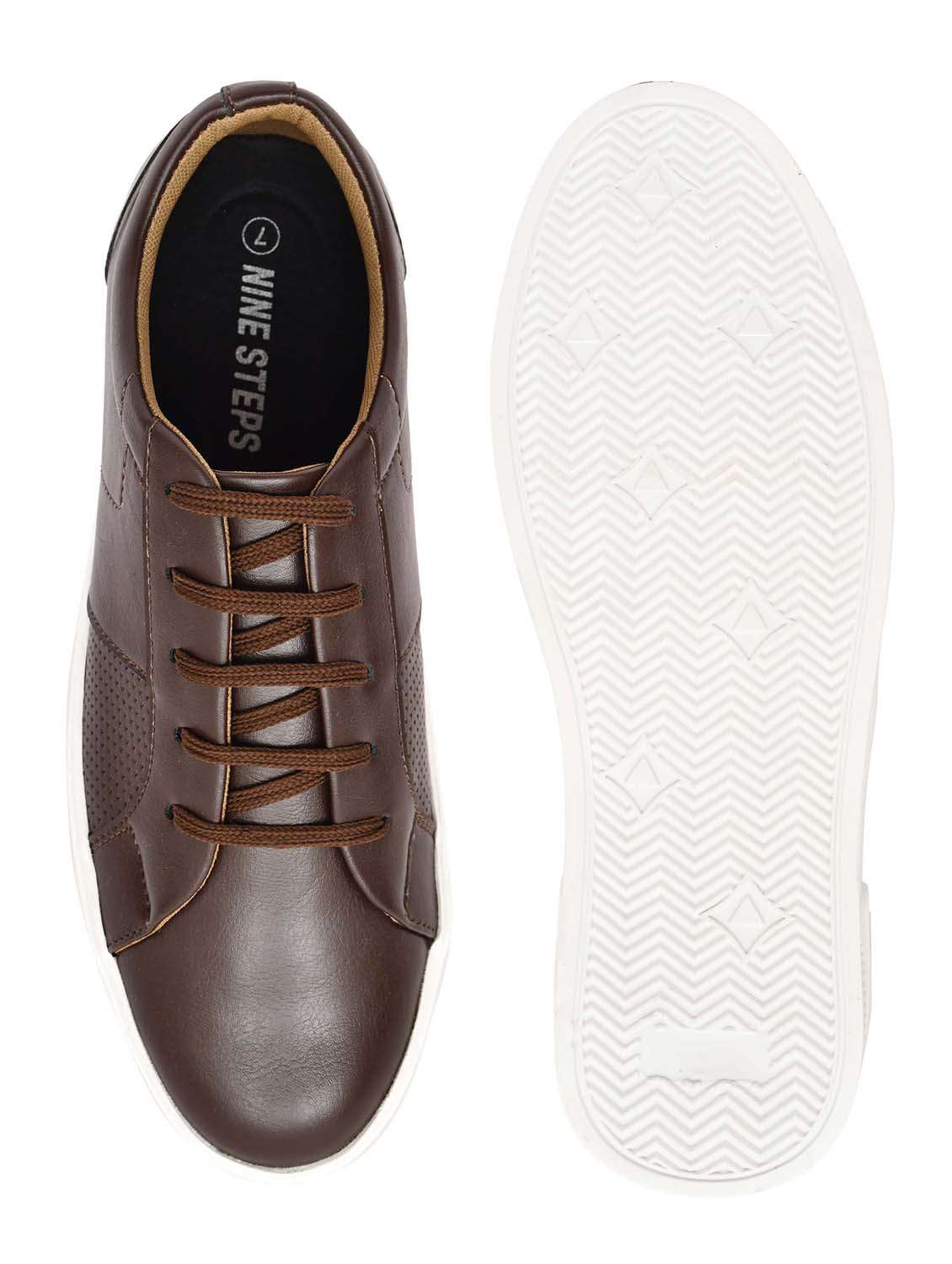 men brown lace-up sneaker - 22338398 -  Standard Image - 5