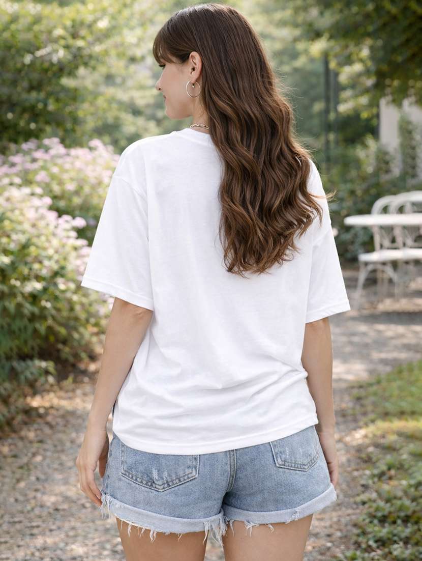 women printed short sleeve oversized t-shirt - 22338405 -  Standard Image - 3