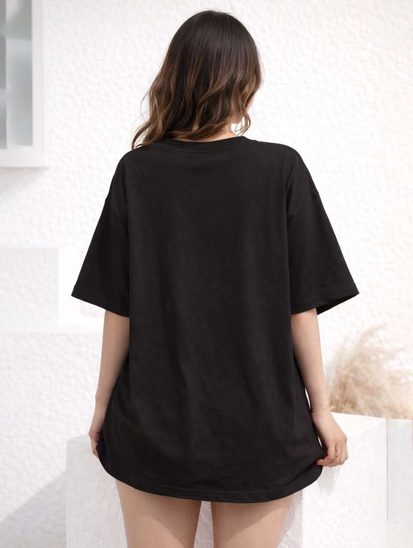 women printed short sleeve oversized t-shirt - 22338412 -  Standard Image - 3