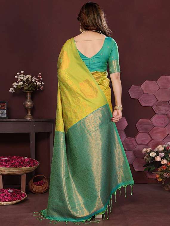 women self design banarasi saree with blouse - 22338417 -  Standard Image - 3