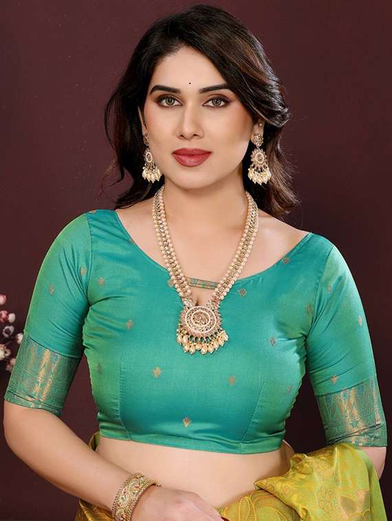 women self design banarasi saree with blouse - 22338417 -  Standard Image - 5