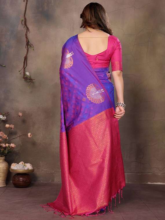 women self design banarasi saree with blouse - 22338418 -  Standard Image - 3