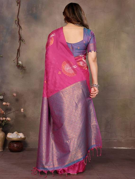 women self design banarasi saree with blouse - 22338420 -  Standard Image - 3