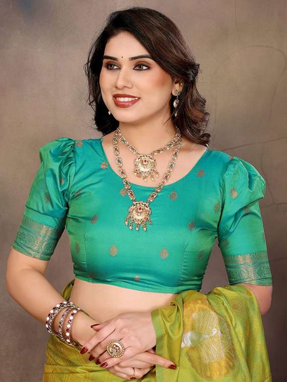 women self design banarasi saree with blouse - 22338421 -  Standard Image - 5