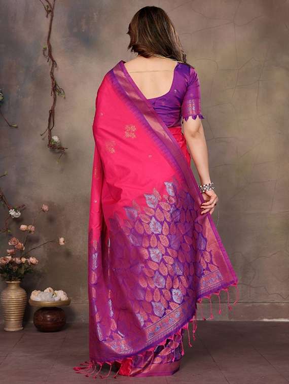women self design banarasi saree with blouse - 22338424 -  Standard Image - 3