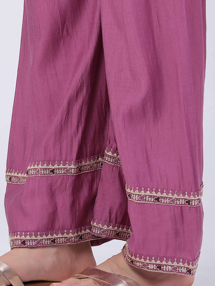 women embroidered three quarter sleeves kurta palazzo set with dupatta - 22338452 -  Standard Image - 3