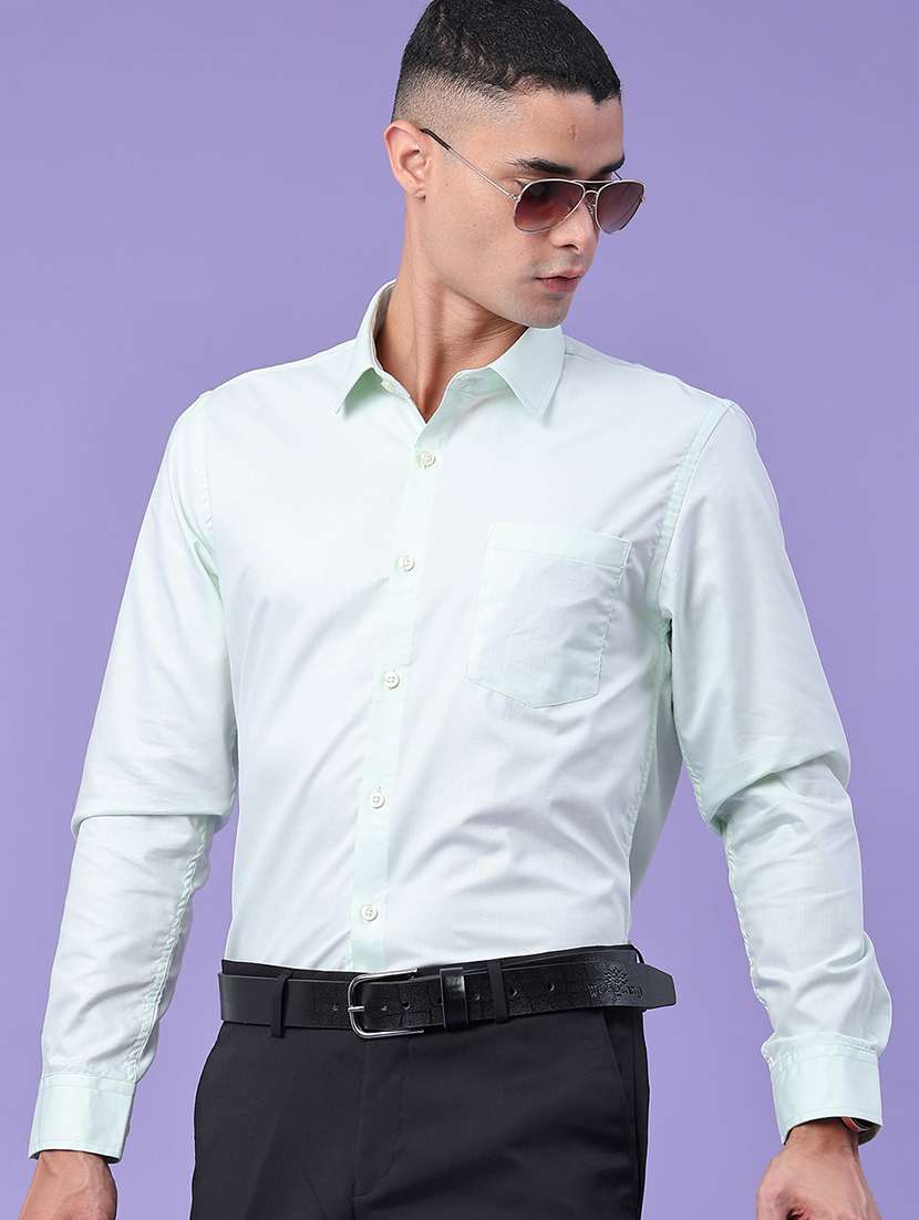 men solid long sleeves formal shirt