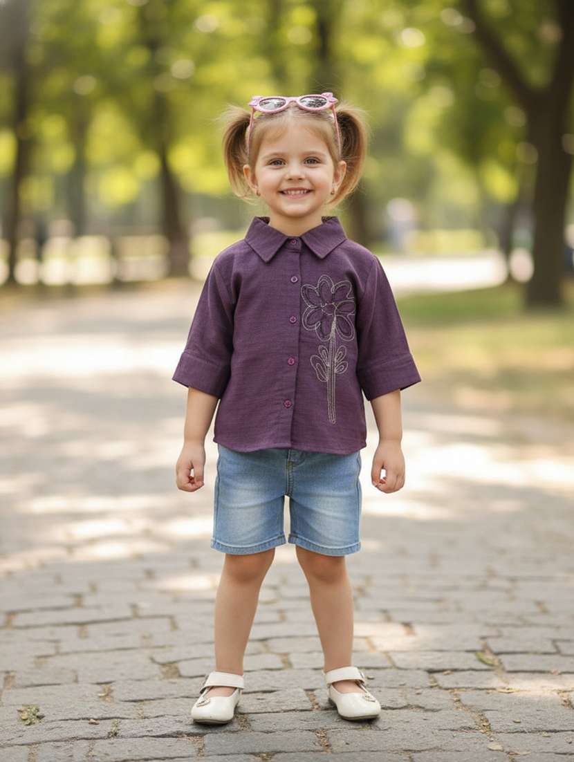 purple cotton  top