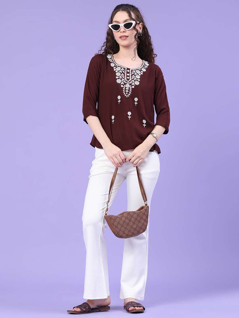 women solid mid rise bootcut trouser - 22338716 -  Standard Image - 5