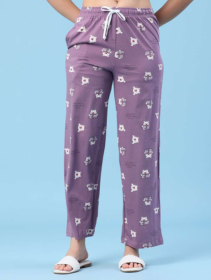 women printed mid rise pajama