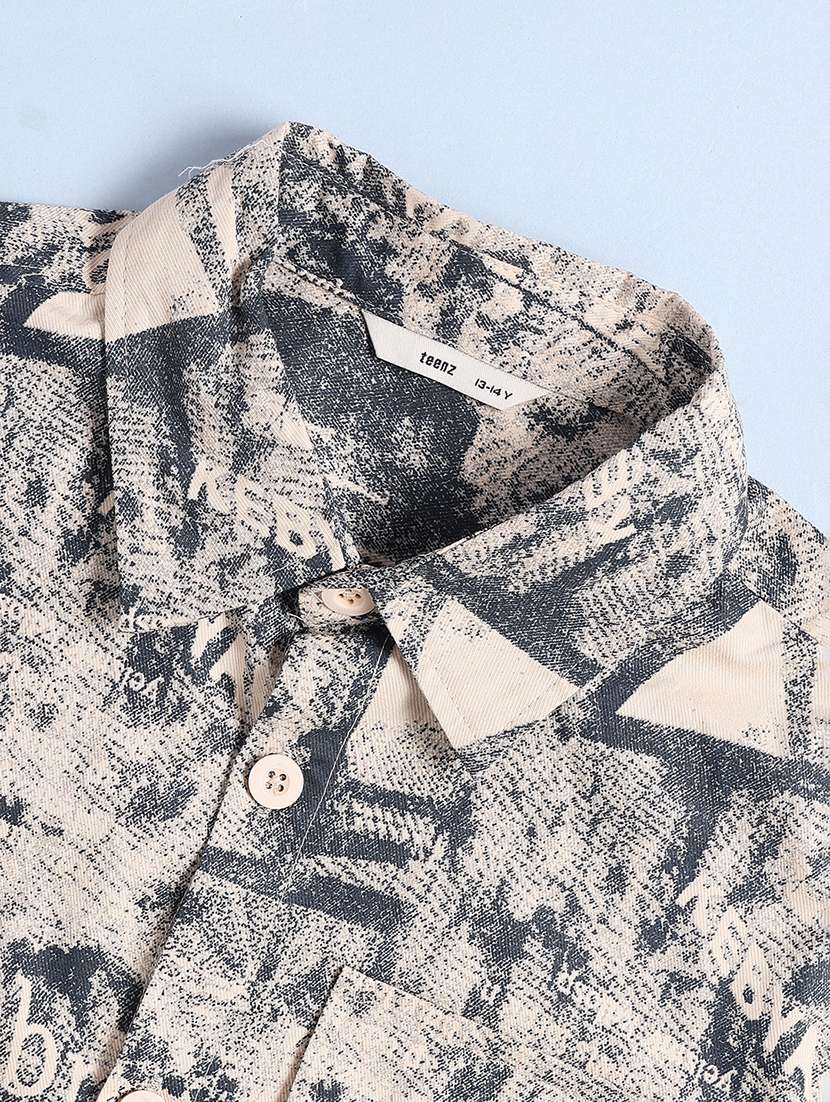 boys printed long sleeve collared shirt - 22338773 -  Standard Image - 3