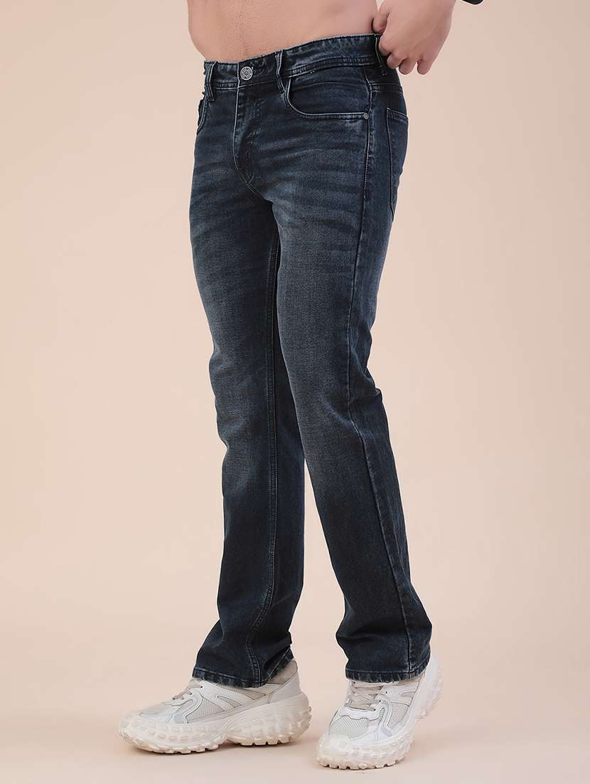 men washed mid rise bootcut jeans - 22338819 -  Standard Image - 3