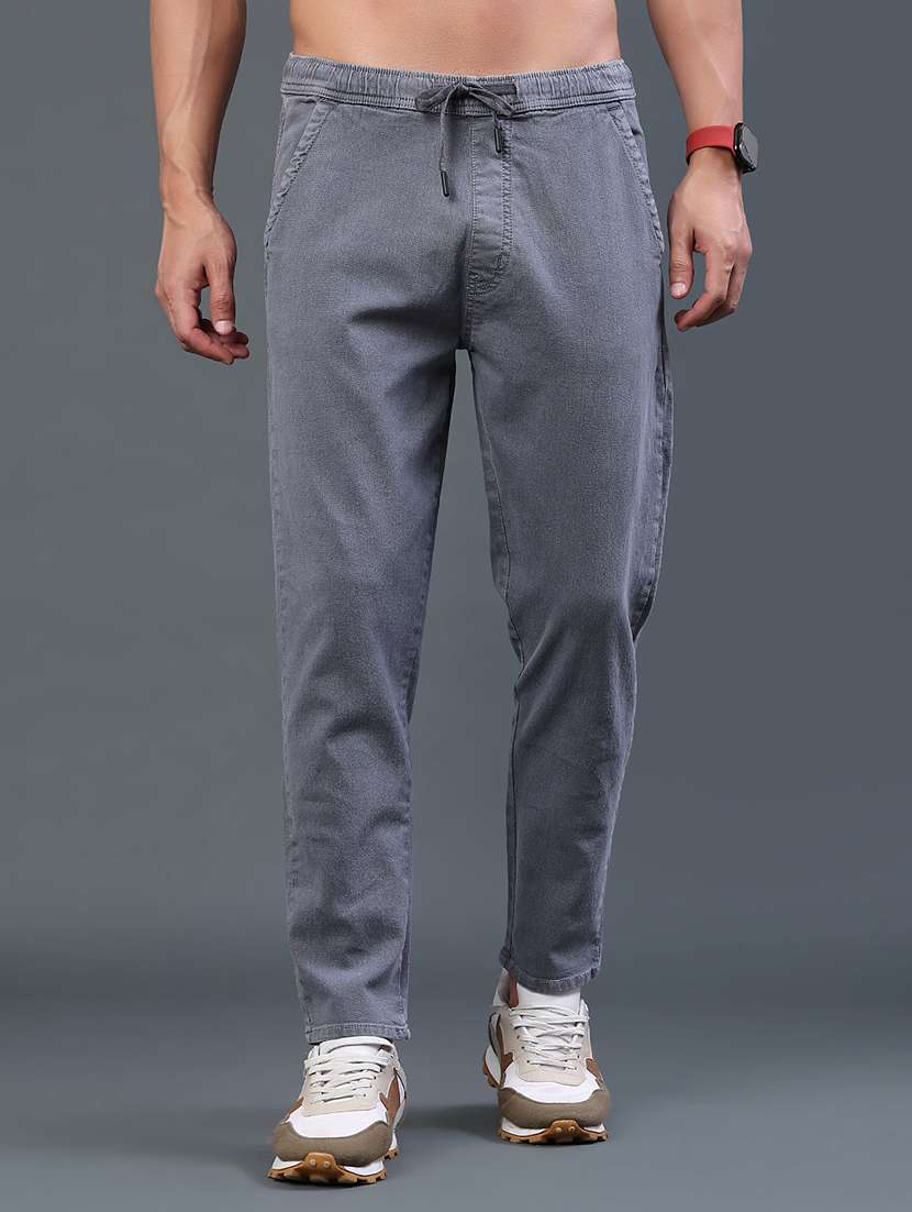 men solid mid rise slim fit jeans