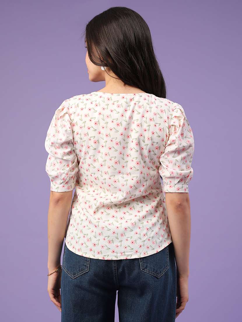 Women Printed Round Neck Top - 22338853 -  Standard Image - 3