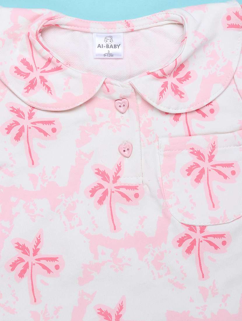 pink cotton combo infant twin set - 22338893 -  Standard Image - 3