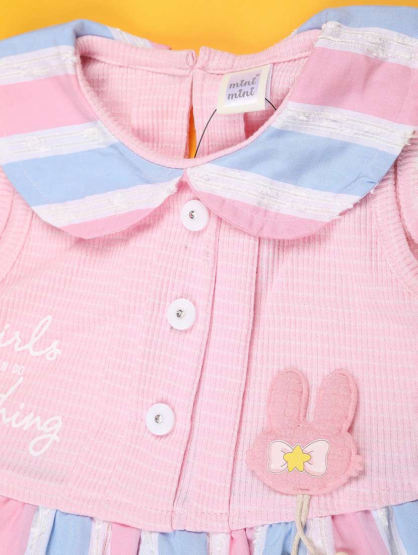 pink cotton combo infant twin set - 22338912 -  Standard Image - 3
