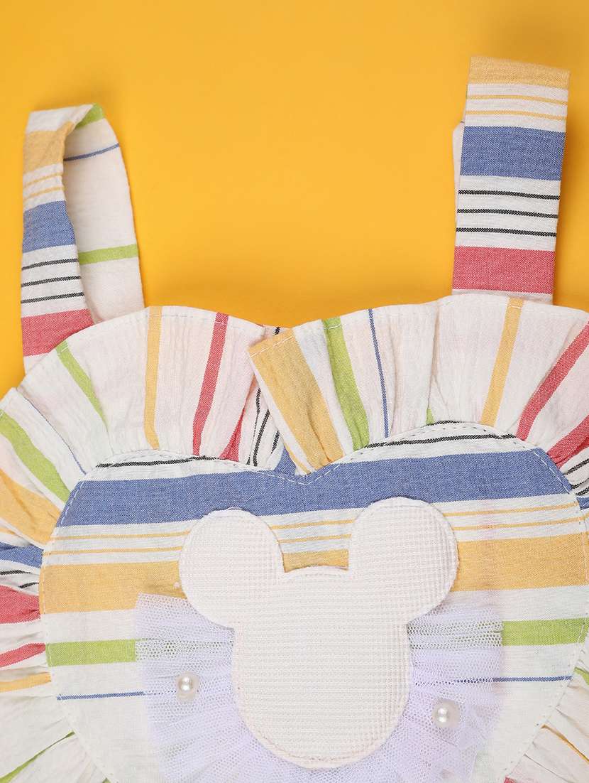 white cotton combo infant twin set - 22338915 -  Standard Image - 3