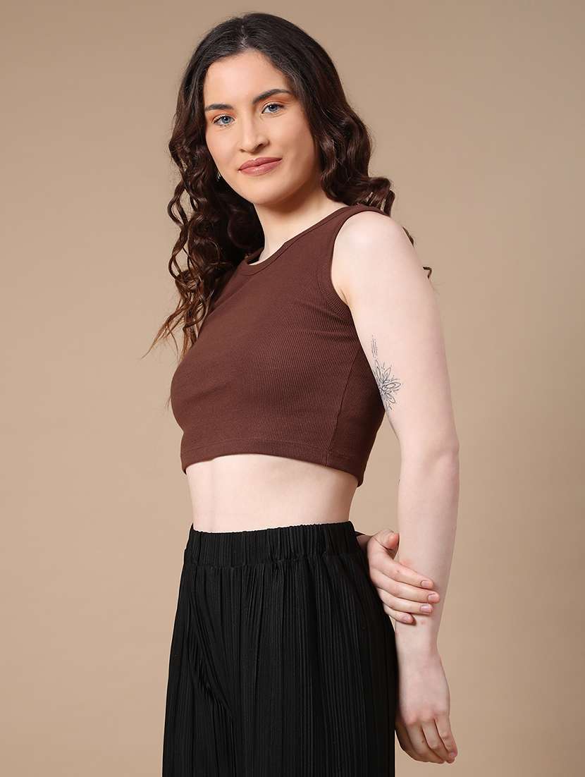 brown cotton tank  top - 22338968 -  Standard Image - 3