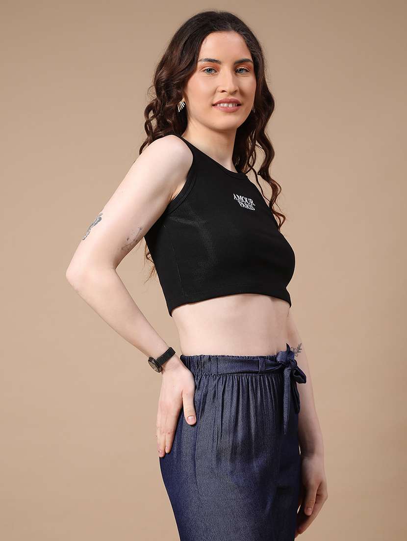 Black Cotton Tank Top - 22338971 -  Standard Image - 3