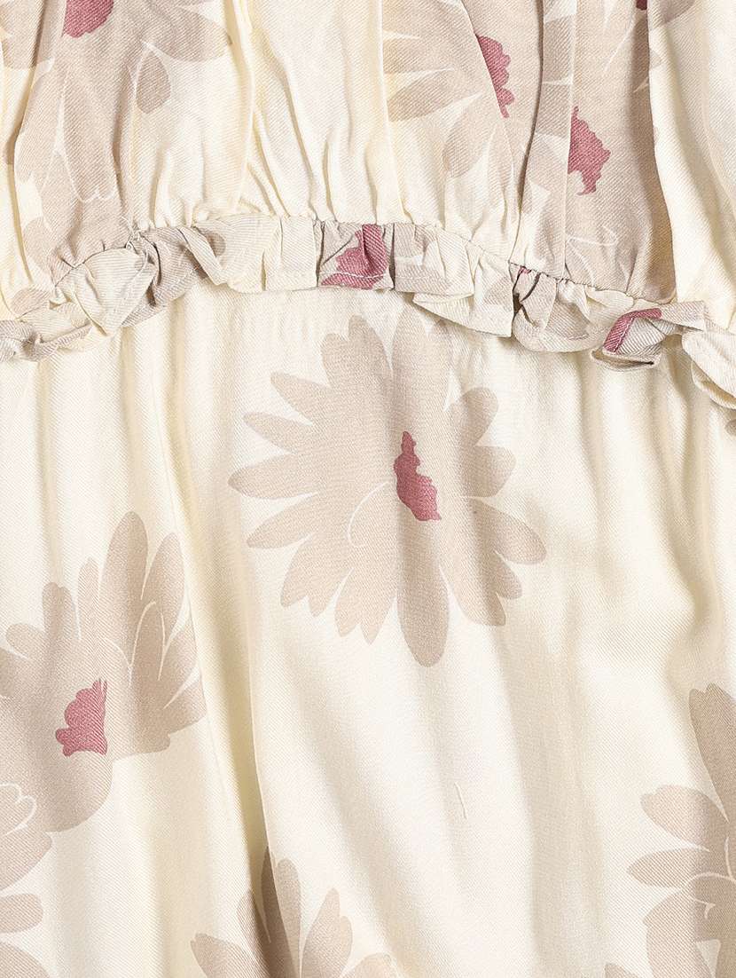 beige rayon fit & flare dress - 22338990 -  Standard Image - 3