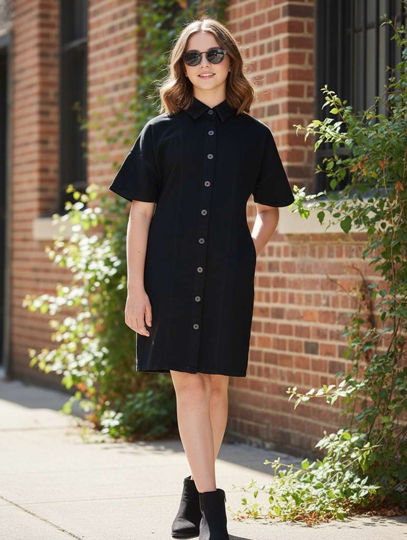 black cotton frock