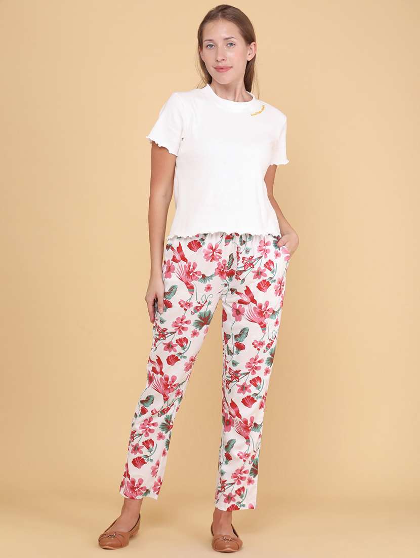women printed mid rise loungewear pajama - 22339075 -  Standard Image - 5