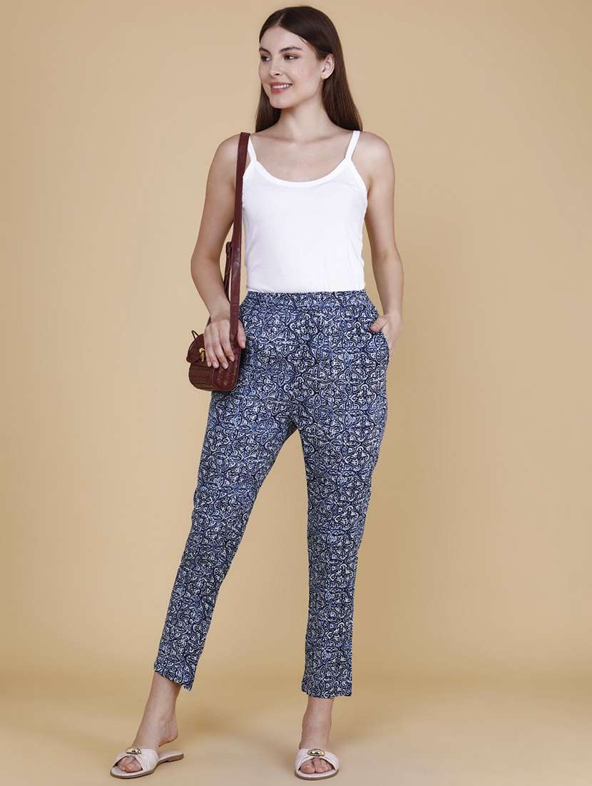 women printed mid rise loungewear pajama - 22339078 -  Standard Image - 5