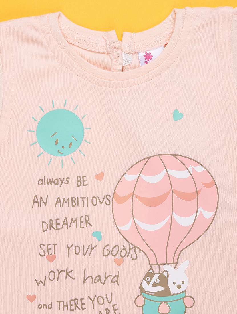 peach cotton combo infant twin set - 22339129 -  Standard Image - 3