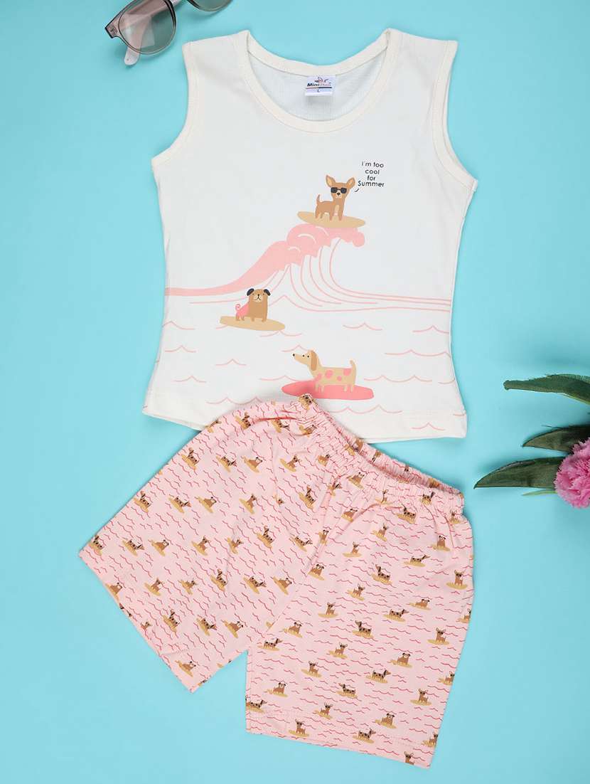 peach cotton coord set