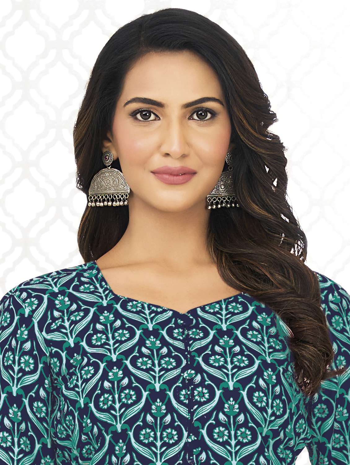 women printed three quarter sleeve kurta patiala with dupatta set - 22339358 -  Standard Image - 3