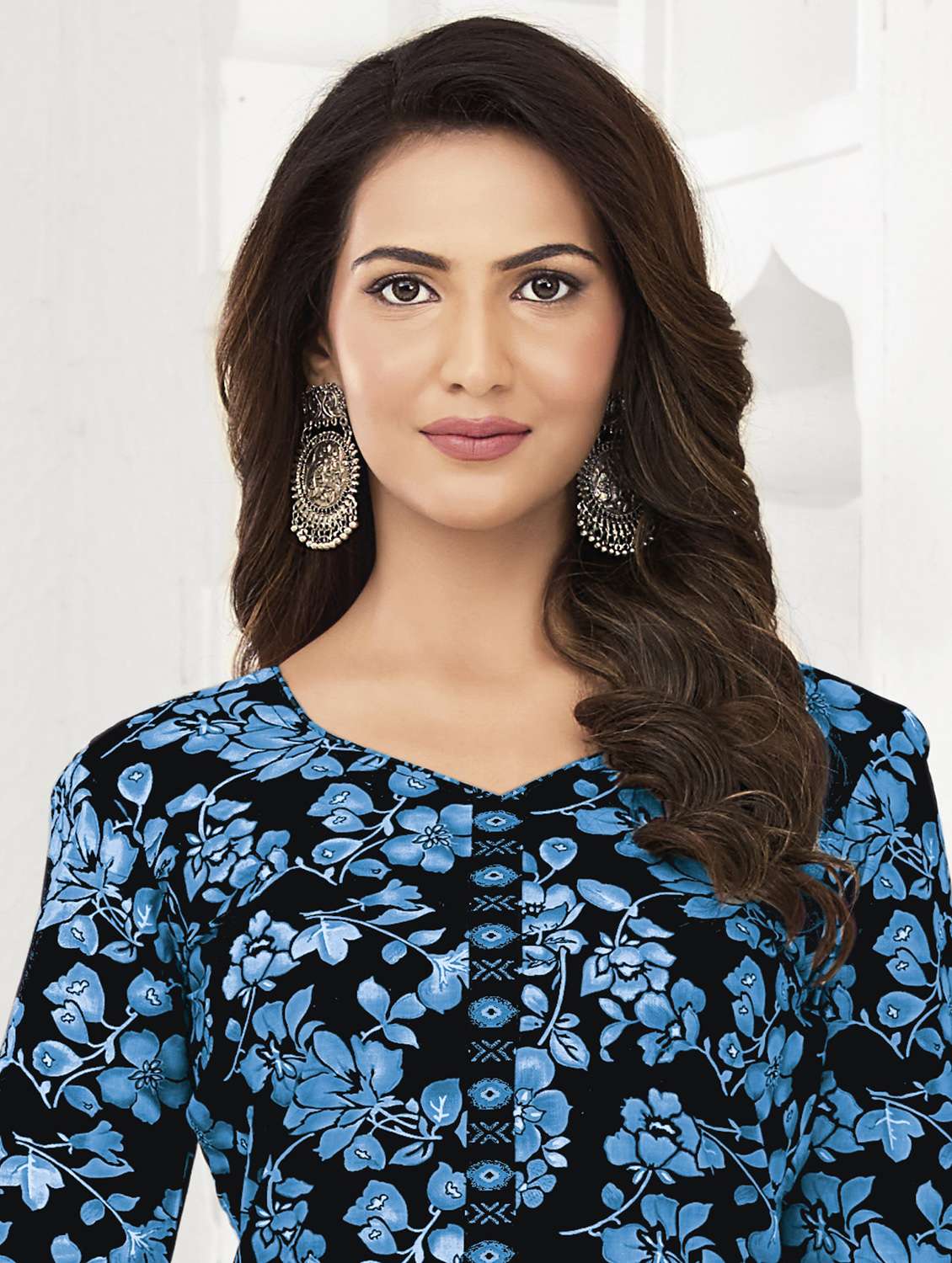 women printed three quarter sleeve kurta patiala with dupatta set - 22339376 -  Standard Image - 3