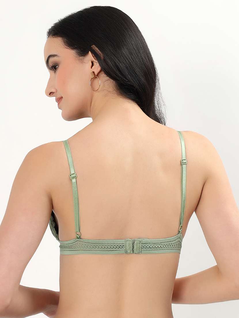 women self designed padded laced bra - 22339387 -  Standard Image - 3