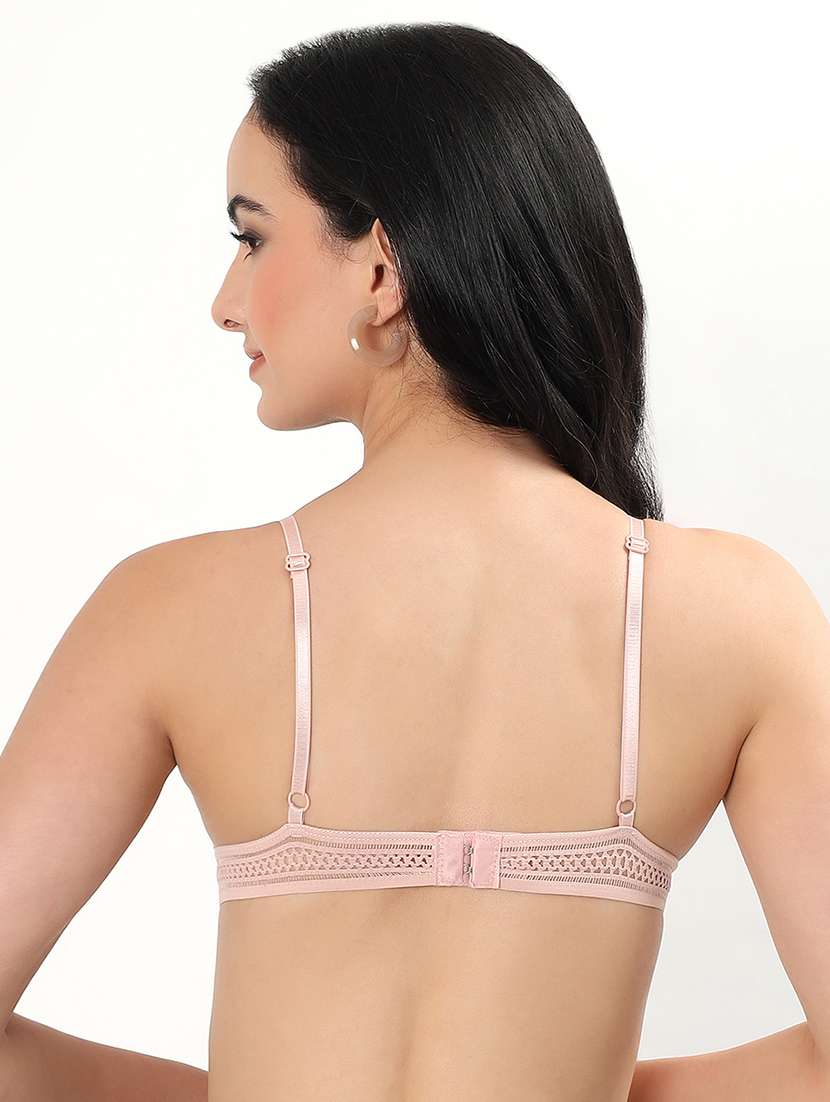 women self designed padded laced bra - 22339390 -  Standard Image - 3