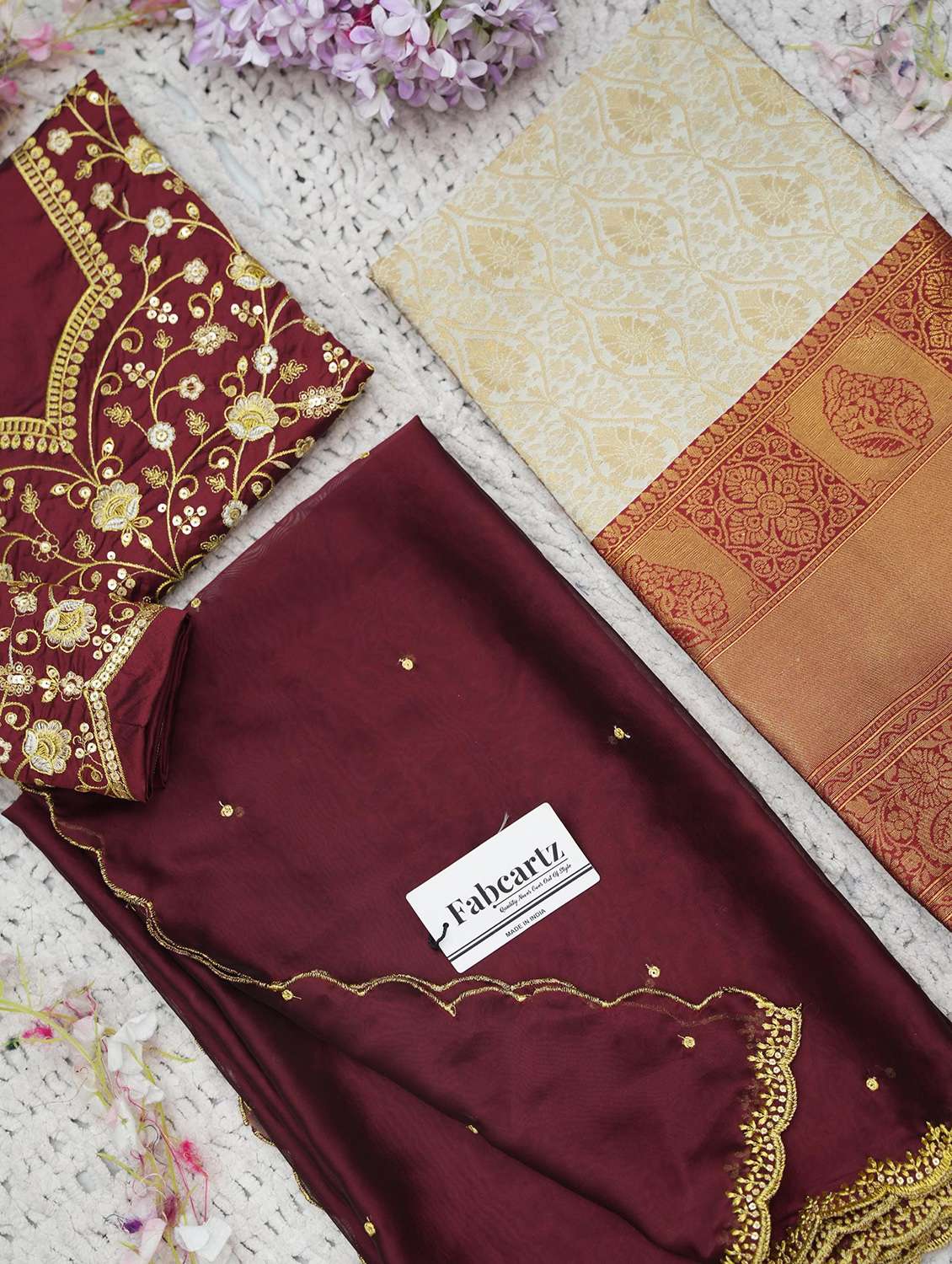 women self design south indian style unstitched lehenga choli set - 22339501 -  Standard Image - 3