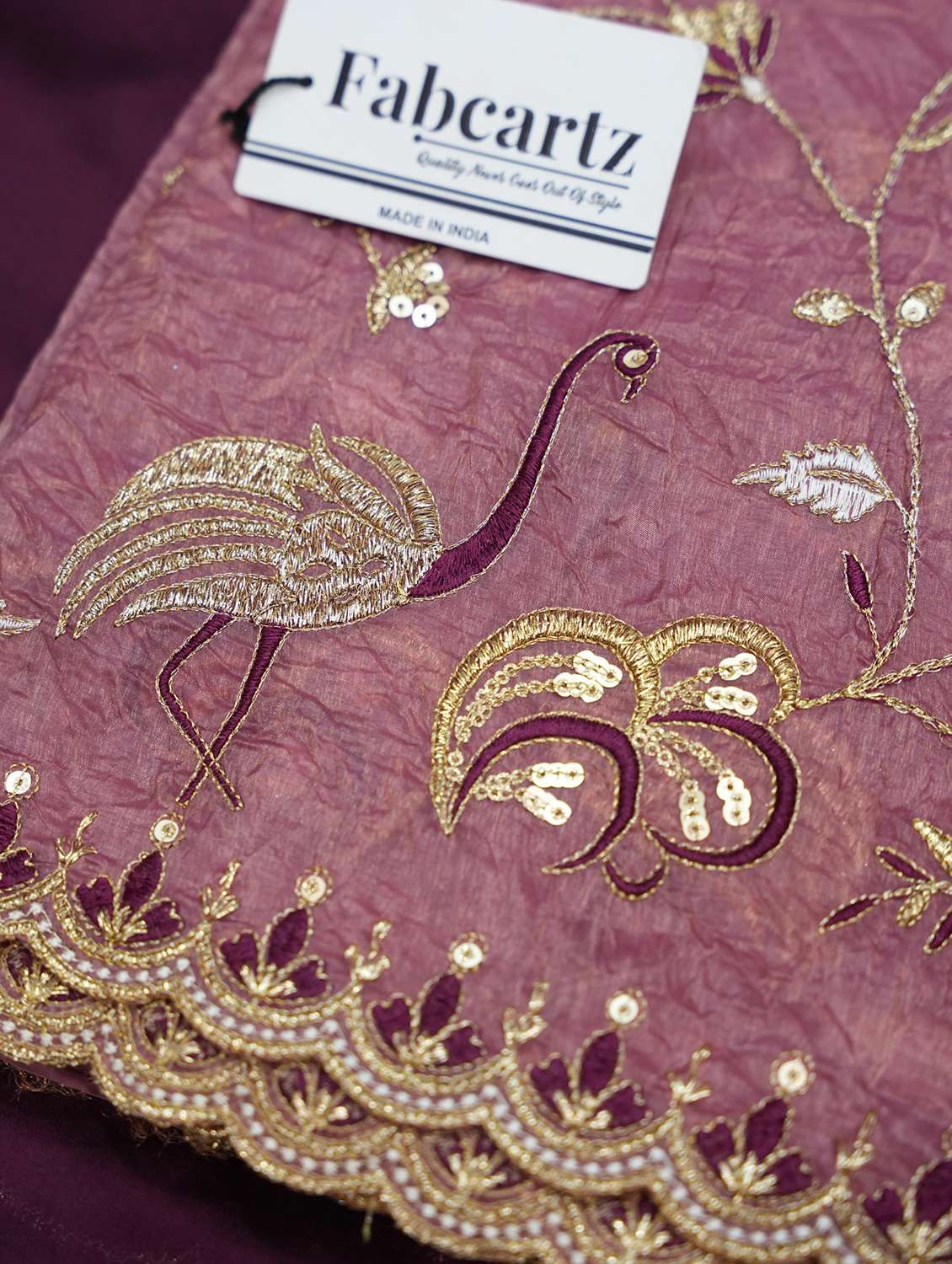 women solid with work unstitched lehenga choli set - 22339507 -  Standard Image - 5