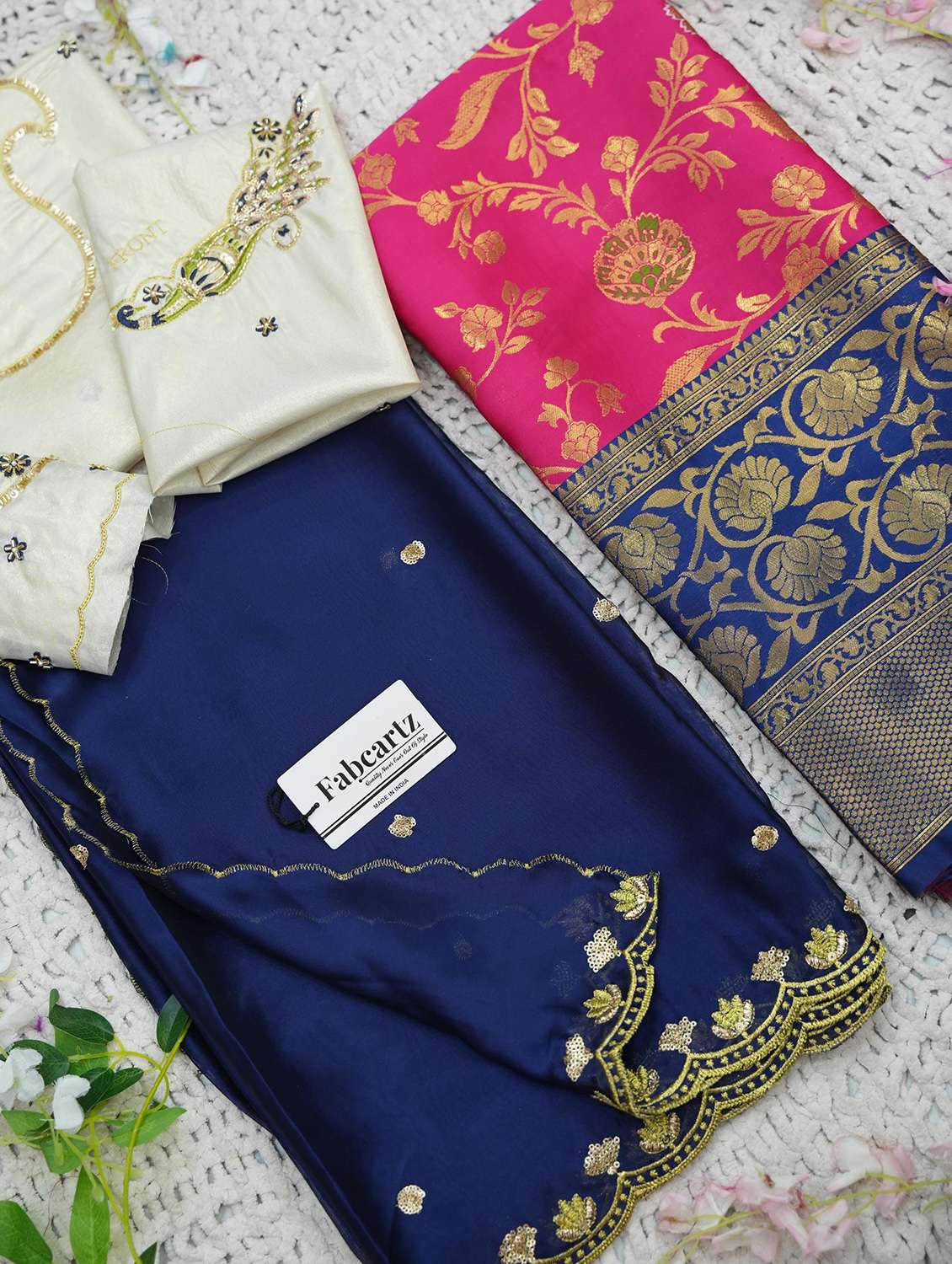 women self design south indian style unstitched lehenga choli set - 22339511 -  Standard Image - 3