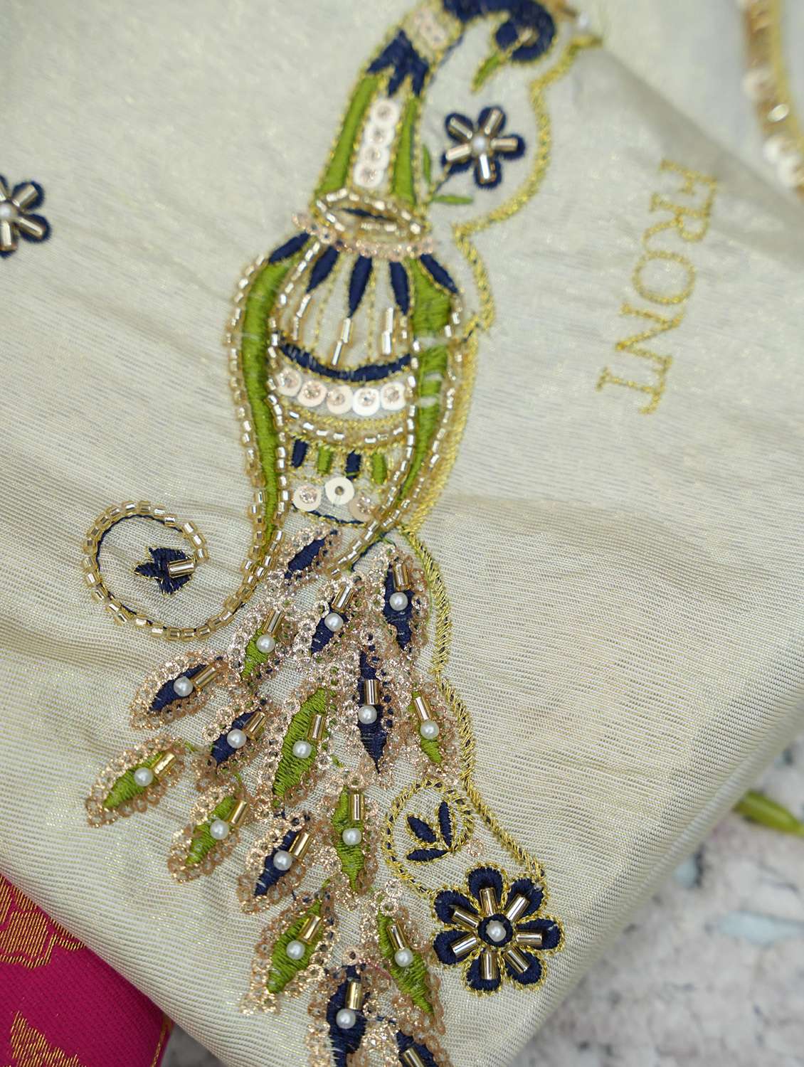 women self design south indian style unstitched lehenga choli set - 22339511 -  Standard Image - 5